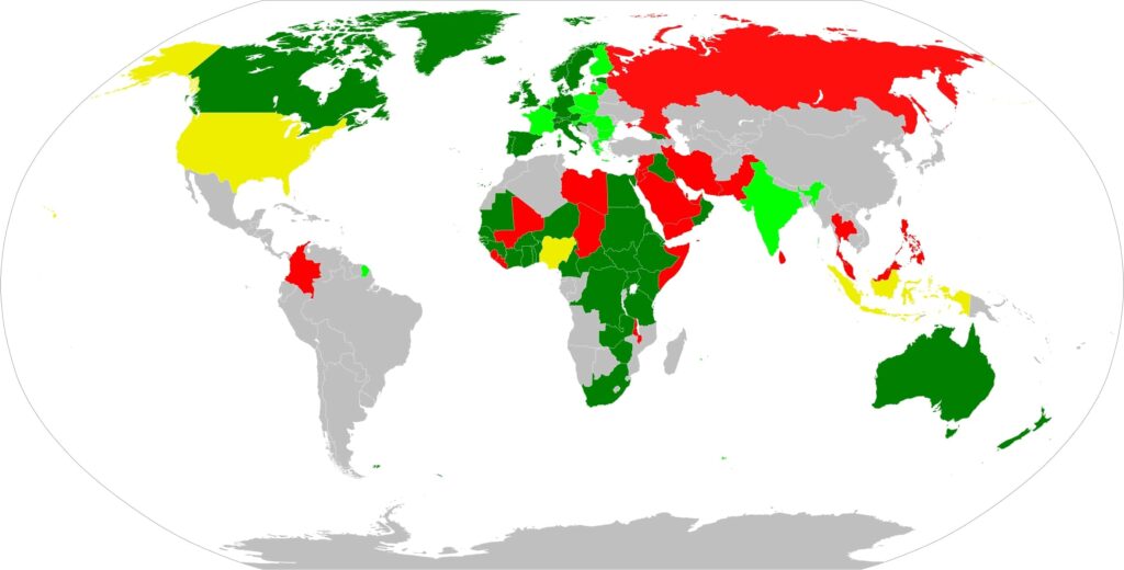 Female genital mutilation laws by country map