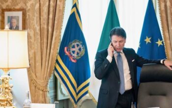 CHAOS IN ITALIAN POLITICS - Giuseppe Conte in his office